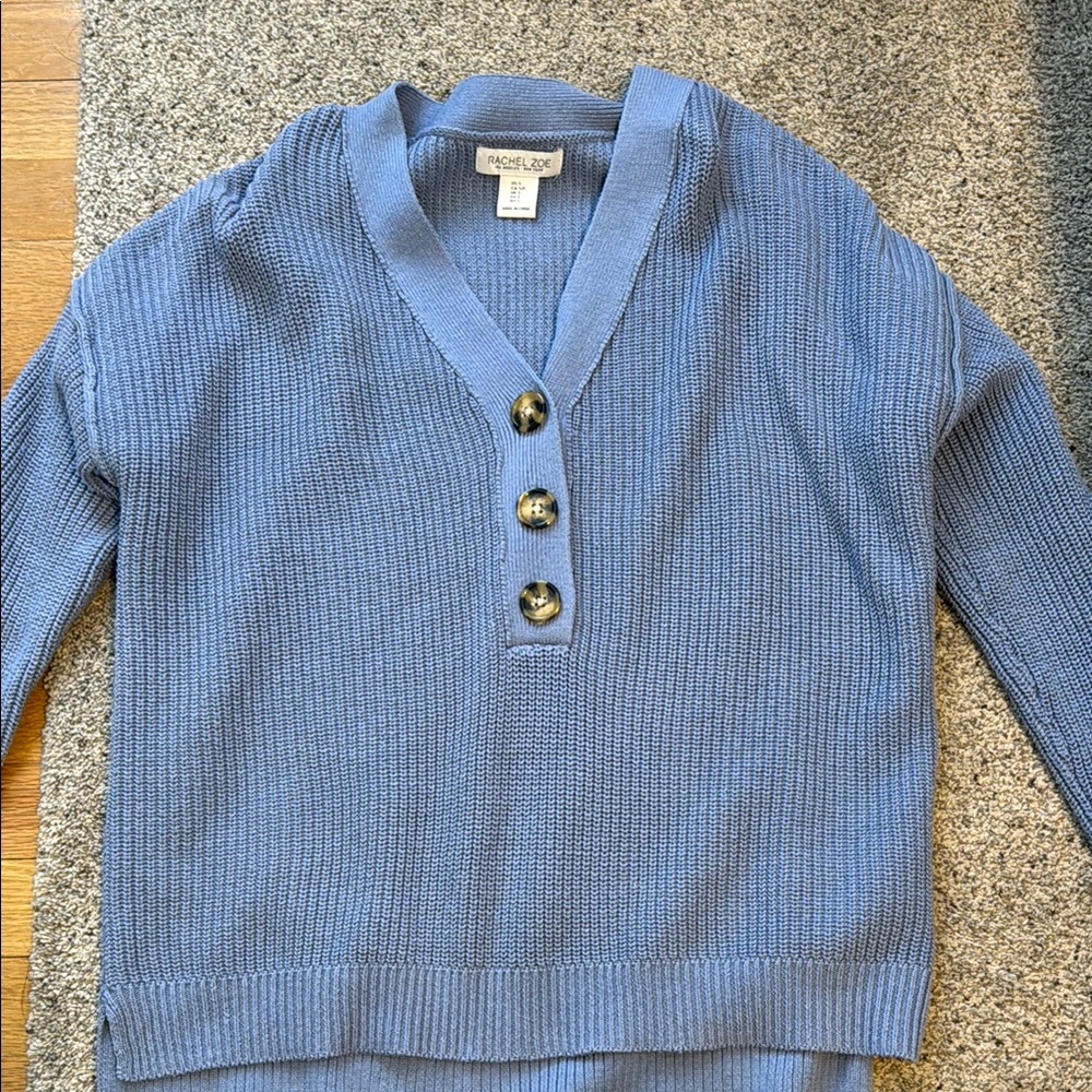 Blue V-Neck Sweater